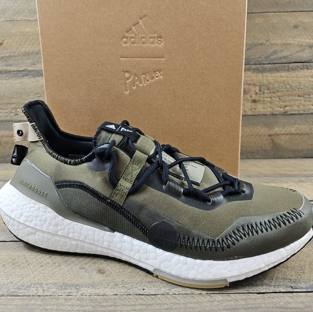 adidas Ultraboost 21 X Parley Men's Running Shoes Focus Olive Black